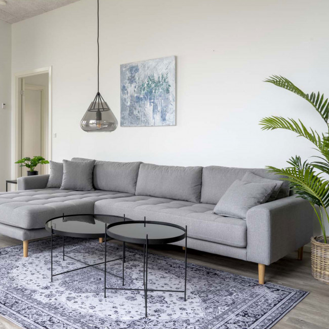 Venezia – Table basse en verre et métal ø70xh40 cm