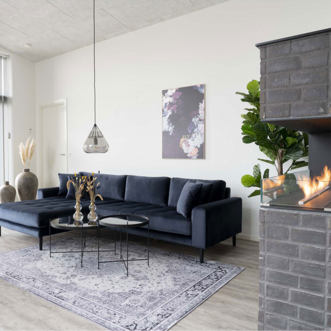 Venezia – Table basse en verre et métal ø70xh40 cm