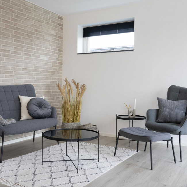 Venezia – Table basse en verre et métal ø70xh40 cm