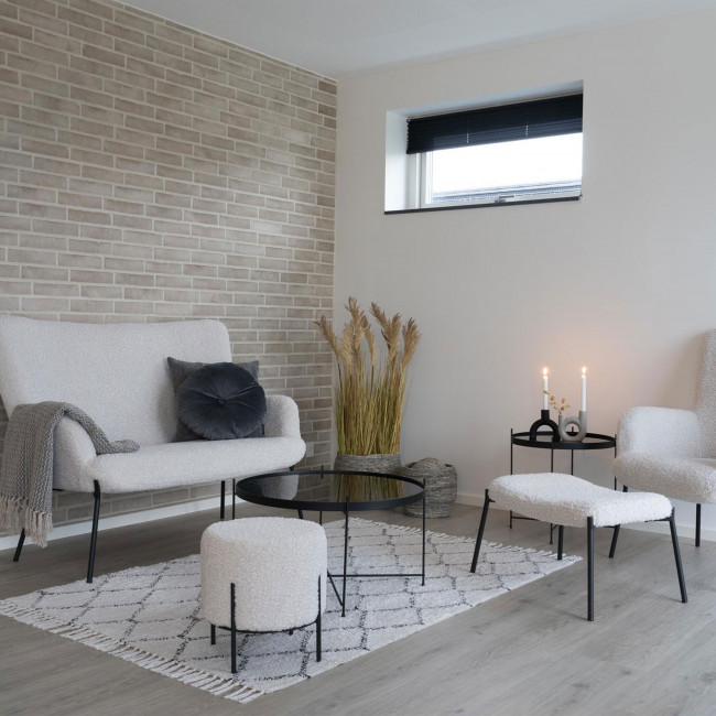 Venezia – Table basse en verre et métal ø70xh40 cm