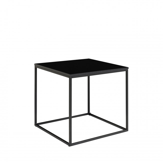 Vita – Bout de canapé en métal et bois 45x45x45 cm