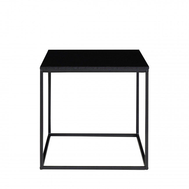 Vita – Bout de canapé en métal et bois 45x45x45 cm