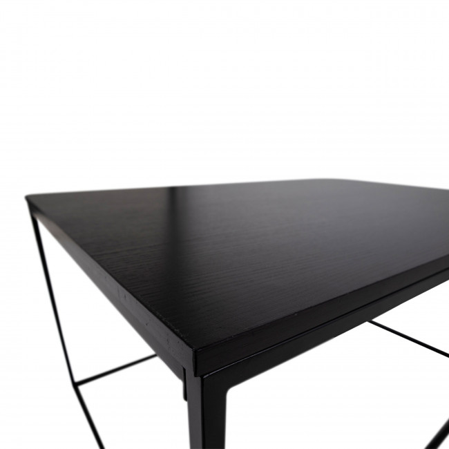 Vita – Table basse en métal et bois 60x90x45 cm