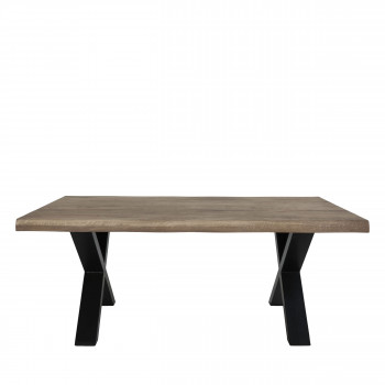 Toulon – Table basse en métal et bois 120x70xh50 cm