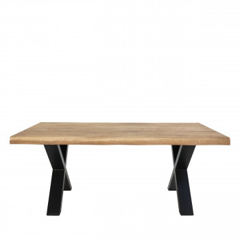 Toulon – Table basse en métal et bois 120x70xh50 cm