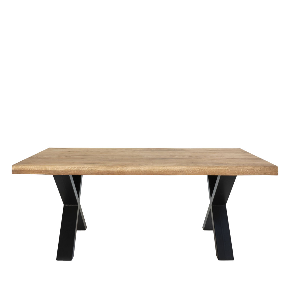 toulon - table basse en métal et bois - couleur - bois clair