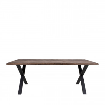 Toulon - Table à manger en bois et métal 200x95cm