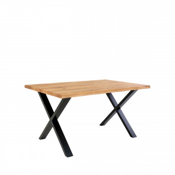 Toulon - Table à manger en bois et métal 140x95xh76x4 cm