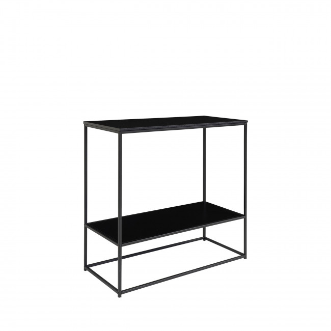 Vita - Console 2 étagères en bois et métal 80x80x36 cm