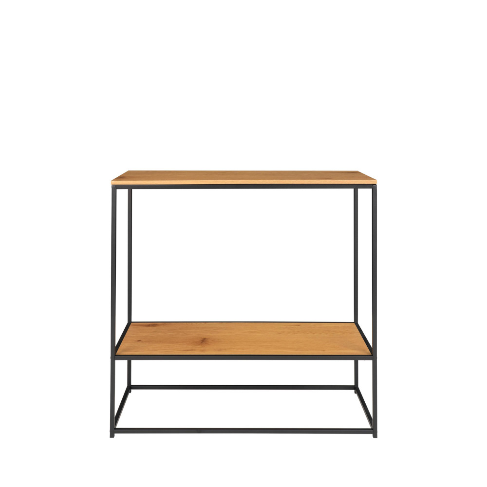 vita - console 2 étagères en bois et métal - couleur - bois clair