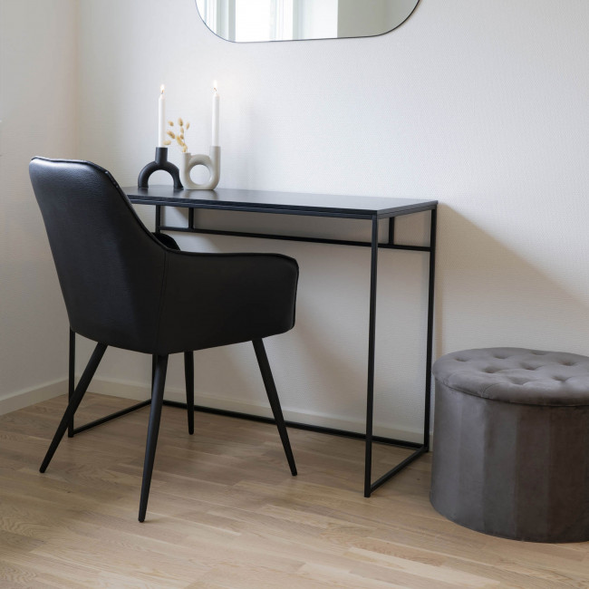 Vita – Bureau en métal et bois 100x45x75 cm