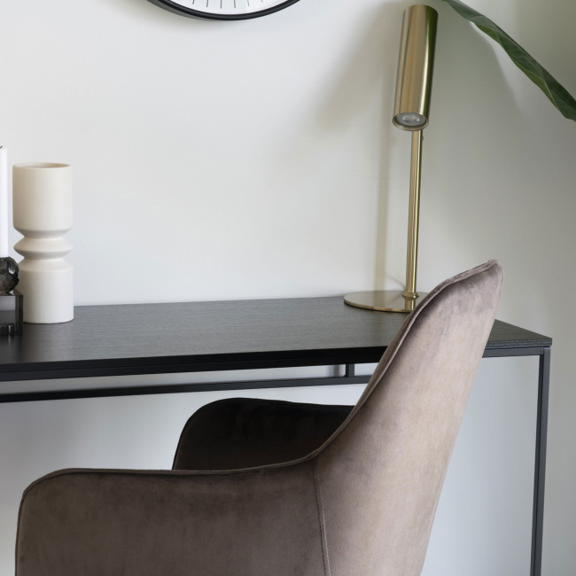 Vita – Bureau en métal et bois 100x45x75 cm