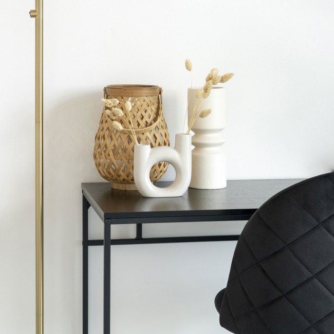 Vita – Bureau en métal et bois 100x45x75 cm