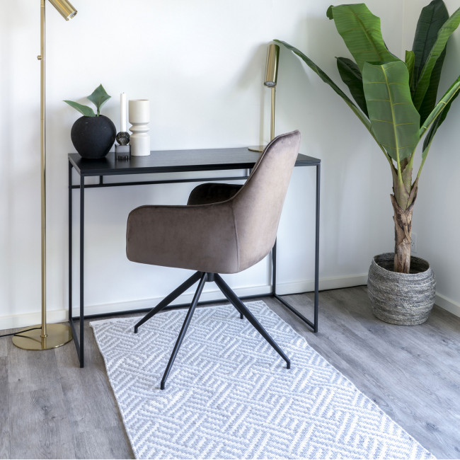 Vita – Bureau en métal et bois 100x45x75 cm