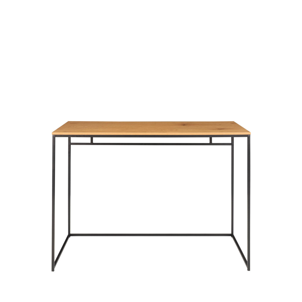 vita - bureau en bois et métal l100cm - couleur - bois clair / noir