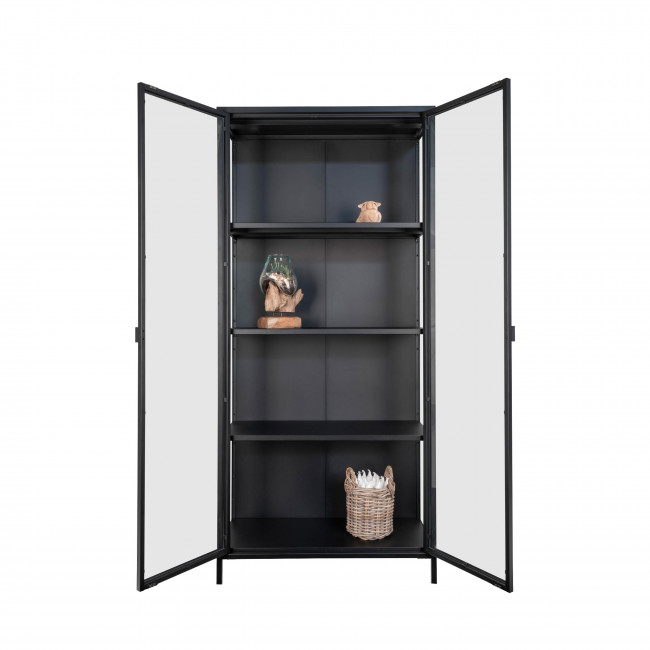 Brisbane – Vaisselier en métal et verre H175cm