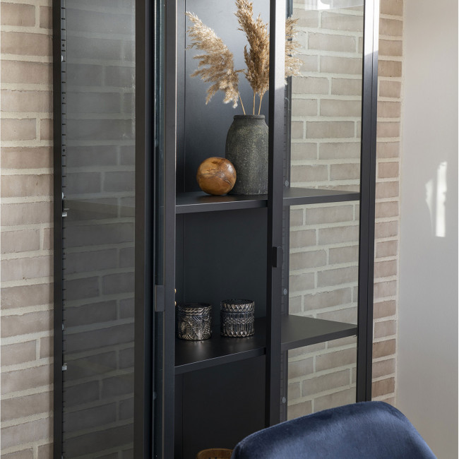 Brisbane – Vaisselier en métal et verre H175cm