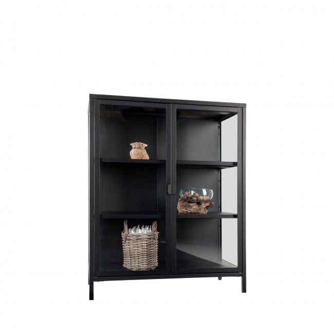 Brisbane – Vaisselier en métal et verre H101,5 cm