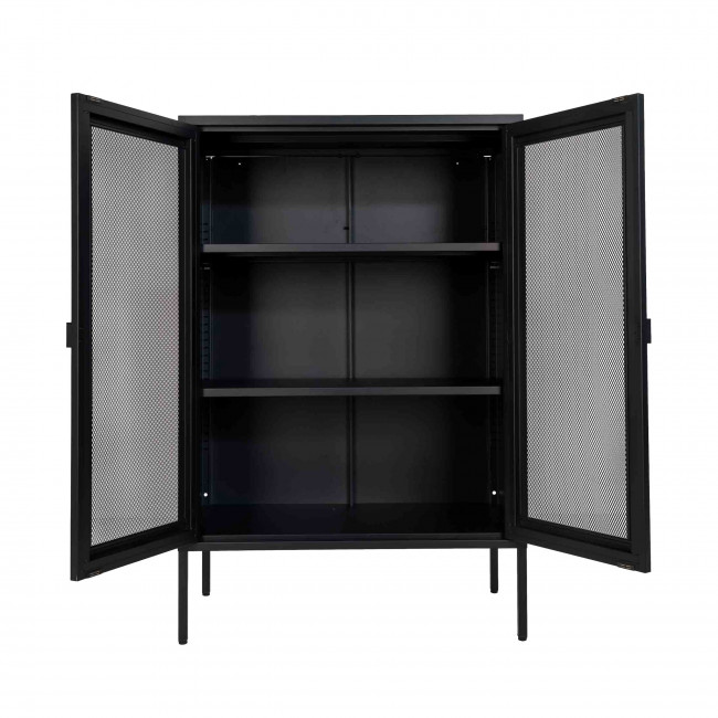 Melbourne – Vaisselier en métal avec portes grillagées