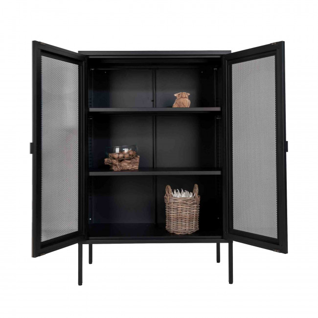 Melbourne – Vaisselier en métal avec portes grillagées