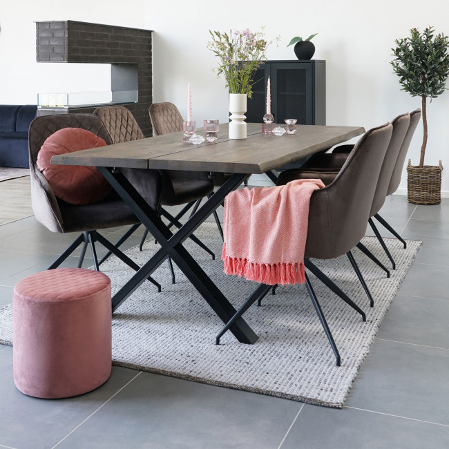 Melbourne – Vaisselier en métal avec portes grillagées