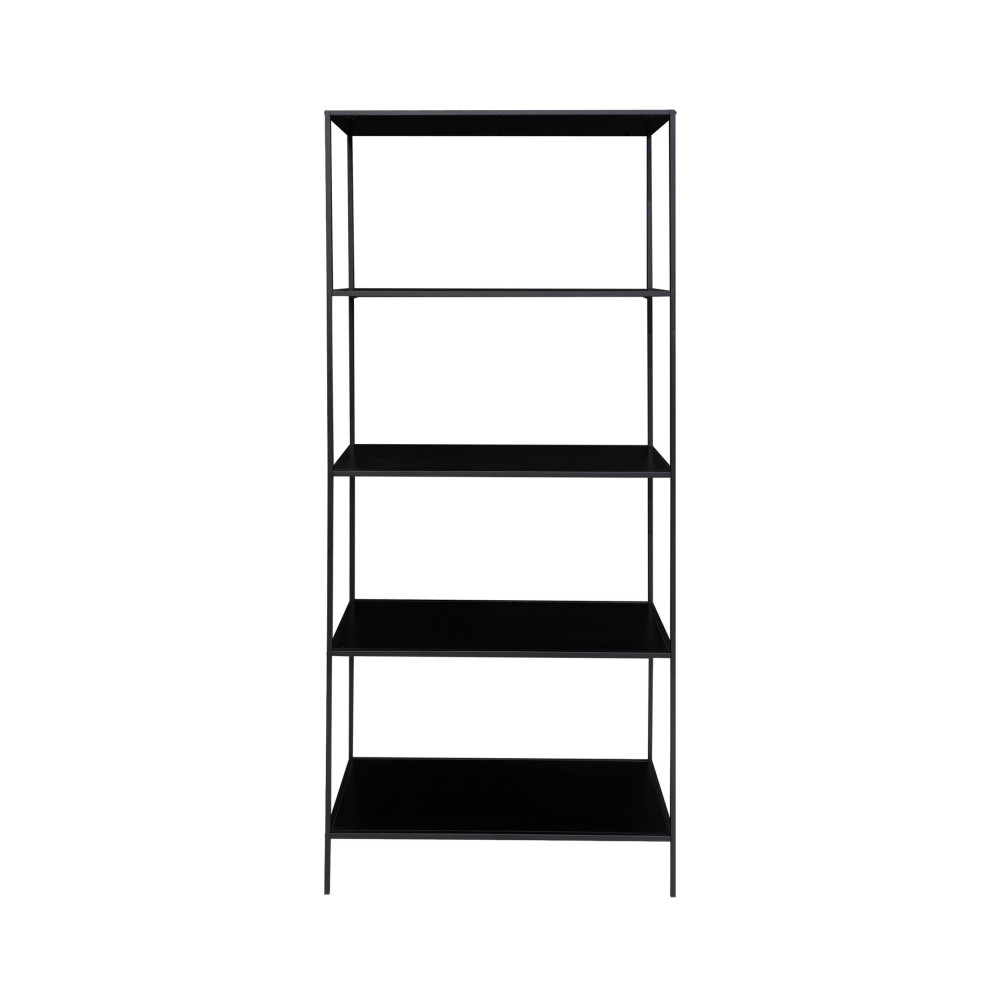 Vita - Etagère en bois et métal 80x170cm - Couleur - Noir