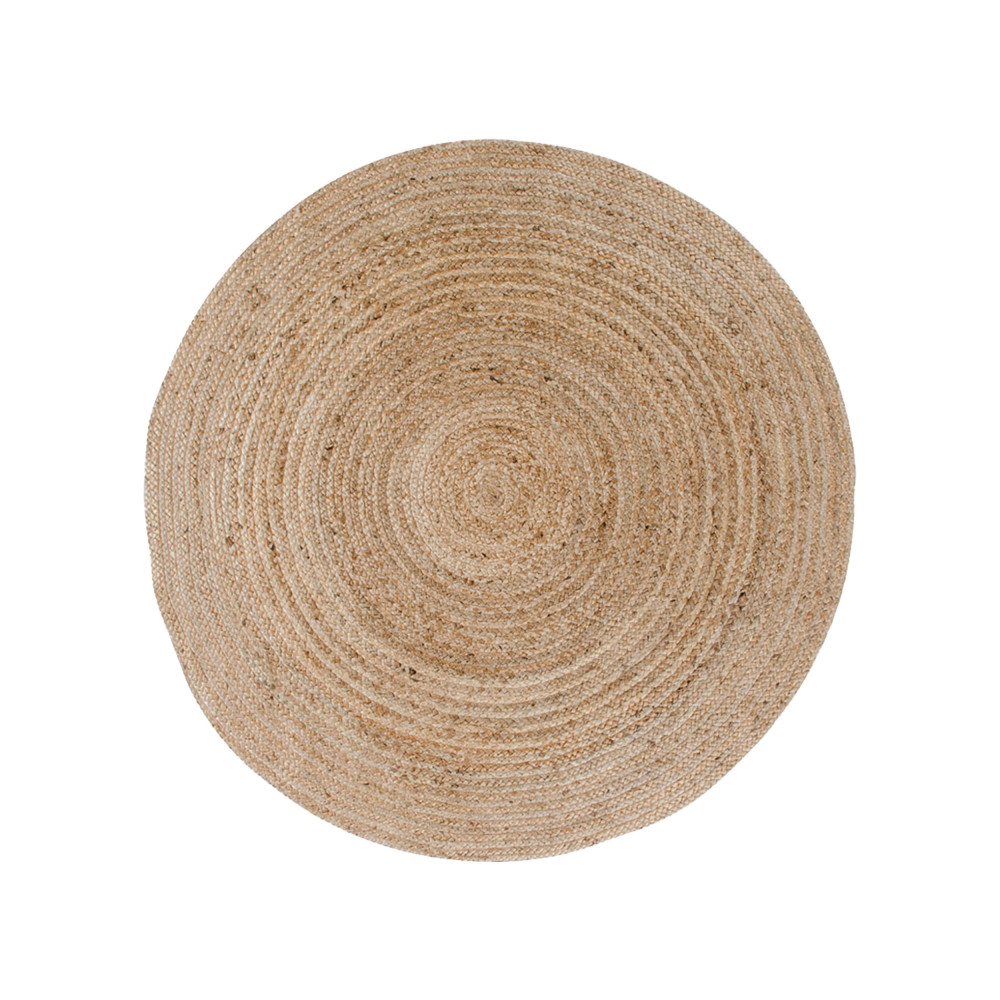 Bombay II - Tapis rond en jute - Couleur - Naturel, Dimensions - ø150 cm