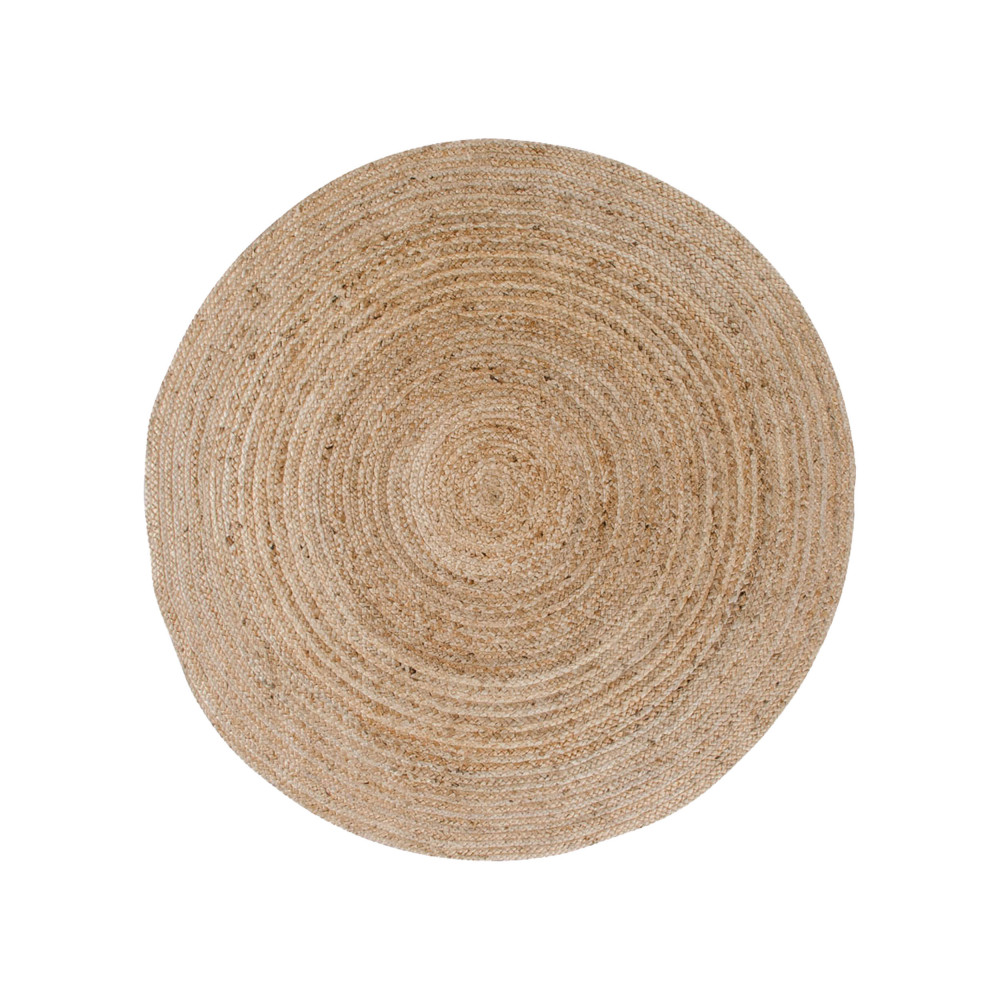 Bombay II - Tapis rond en jute - Couleur - Naturel, Dimensions - ø180 cm