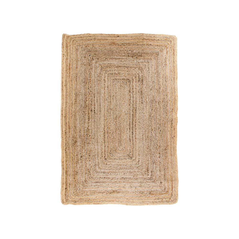 Bombay III - Tapis rectangulaire en jute - Couleur - Naturel, Dimensions - 180x120cm