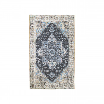 Havana – Tapis vintage en chenille bleu