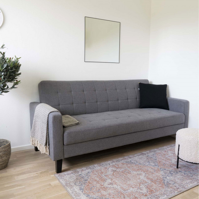 Havana – Tapis vintage en chenille orange et bleu