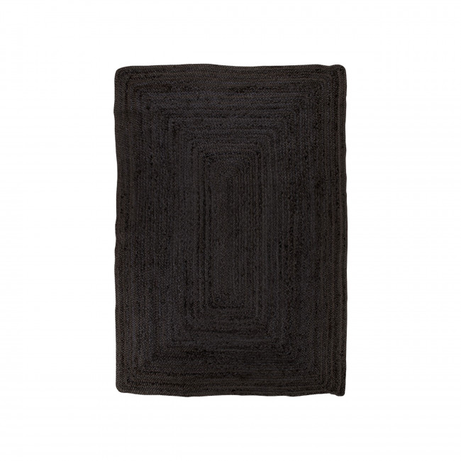 Bombay – Tapis en jute rectangulaire noir