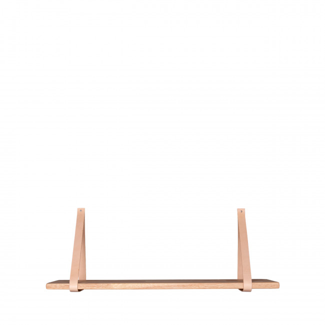 Forno – Etagère en bois et cuir 80x20 cm