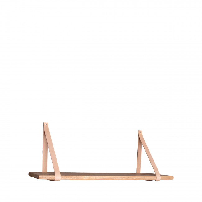 Forno – Etagère en bois et cuir 120x20 cm