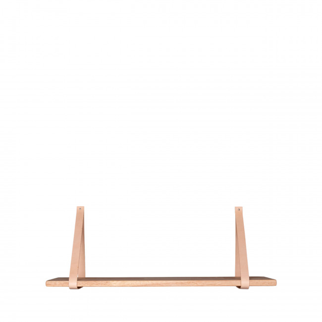Forno – Etagère en bois et cuir 120x20 cm