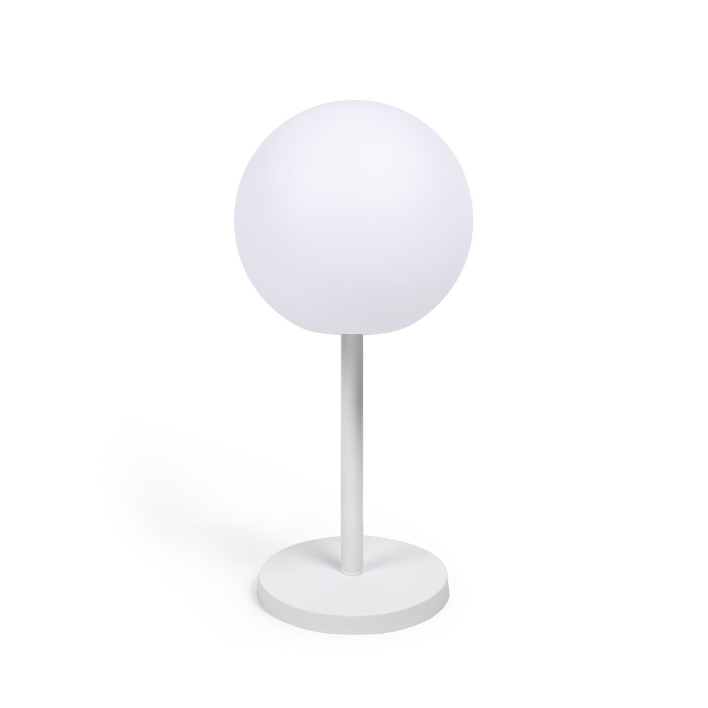 Dinesh - Lampe à poser d'extérieur en métal - Couleur - Blanc