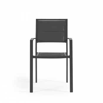 Sirley - Lot de 4 chaises de jardin en métal tissu et métal