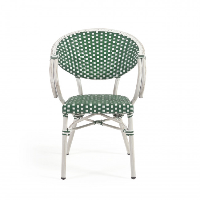 Marilyn - Lot de 4 chaises de jardin bistrot avec accoudoirs