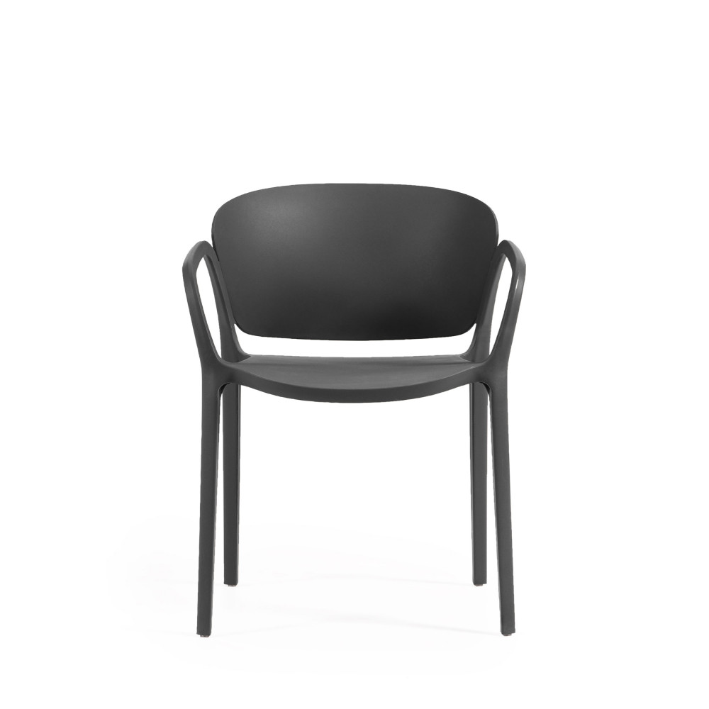 Ania - Lot de 4 chaises de jardin - Couleur - Noir