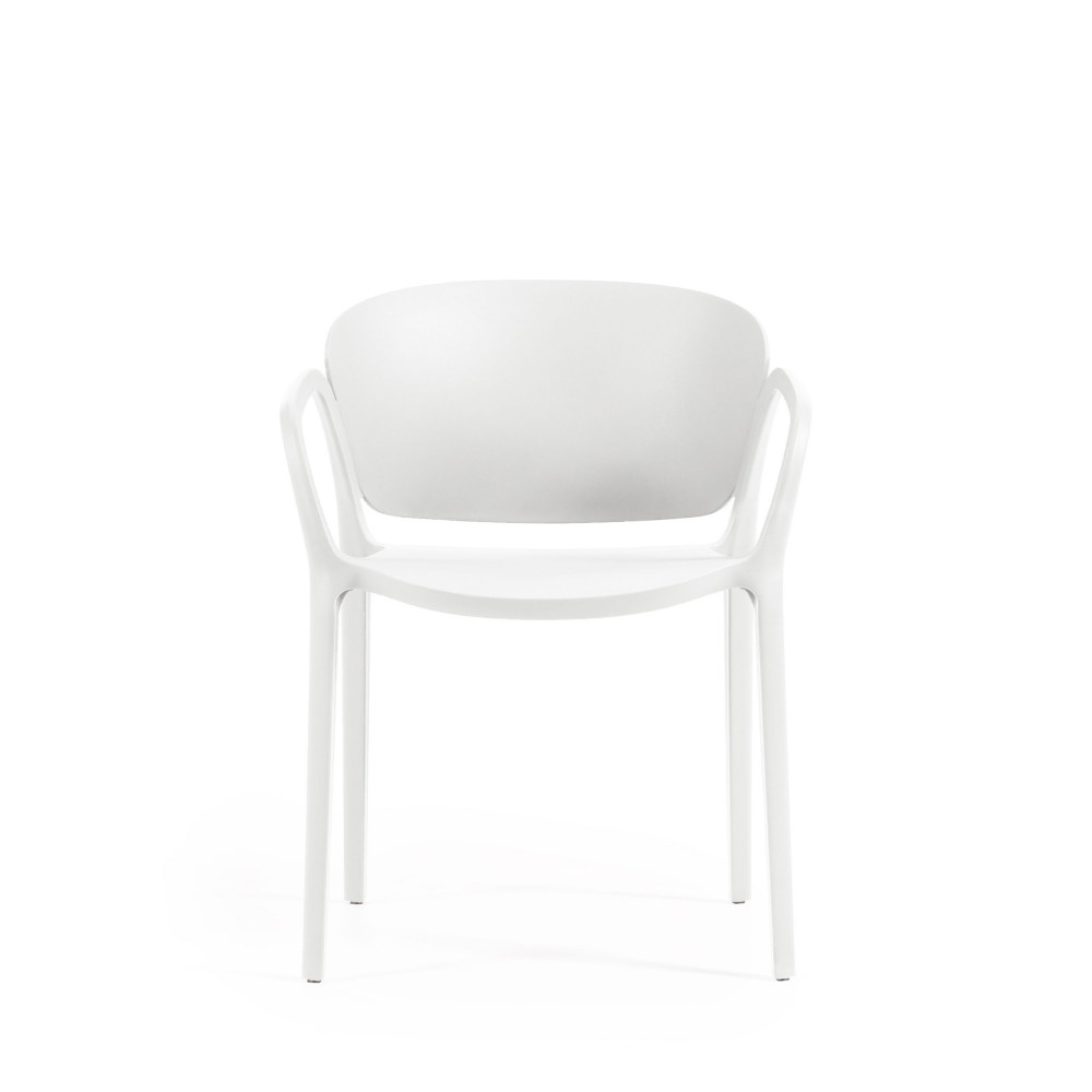 Ania - Lot de 4 chaises de jardin - Couleur - Blanc