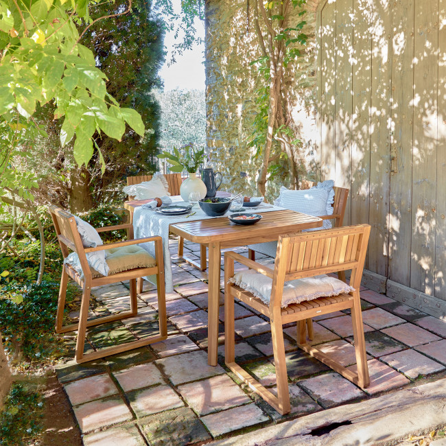 Vilma - Table à manger extensible de jardin 90x130(200)cm
