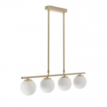 Mahala - Suspension 4 boules en verre émaillé et métal