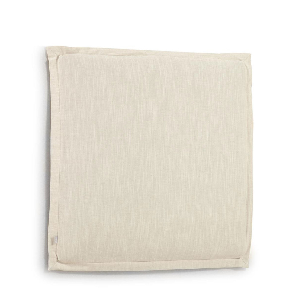 Tanit - Tête de lit en lin 100x100cm - Couleur - Blanc