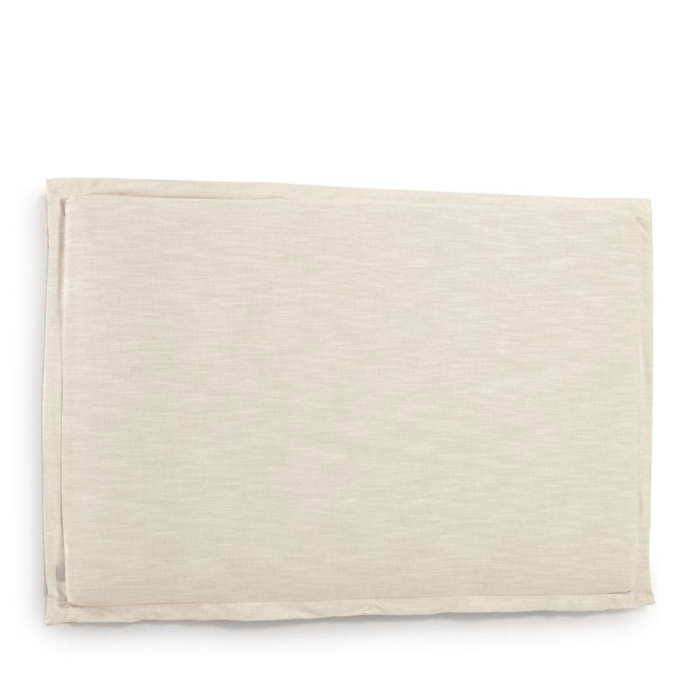 tanit - tête de lit en lin 160x100cm - couleur - blanc