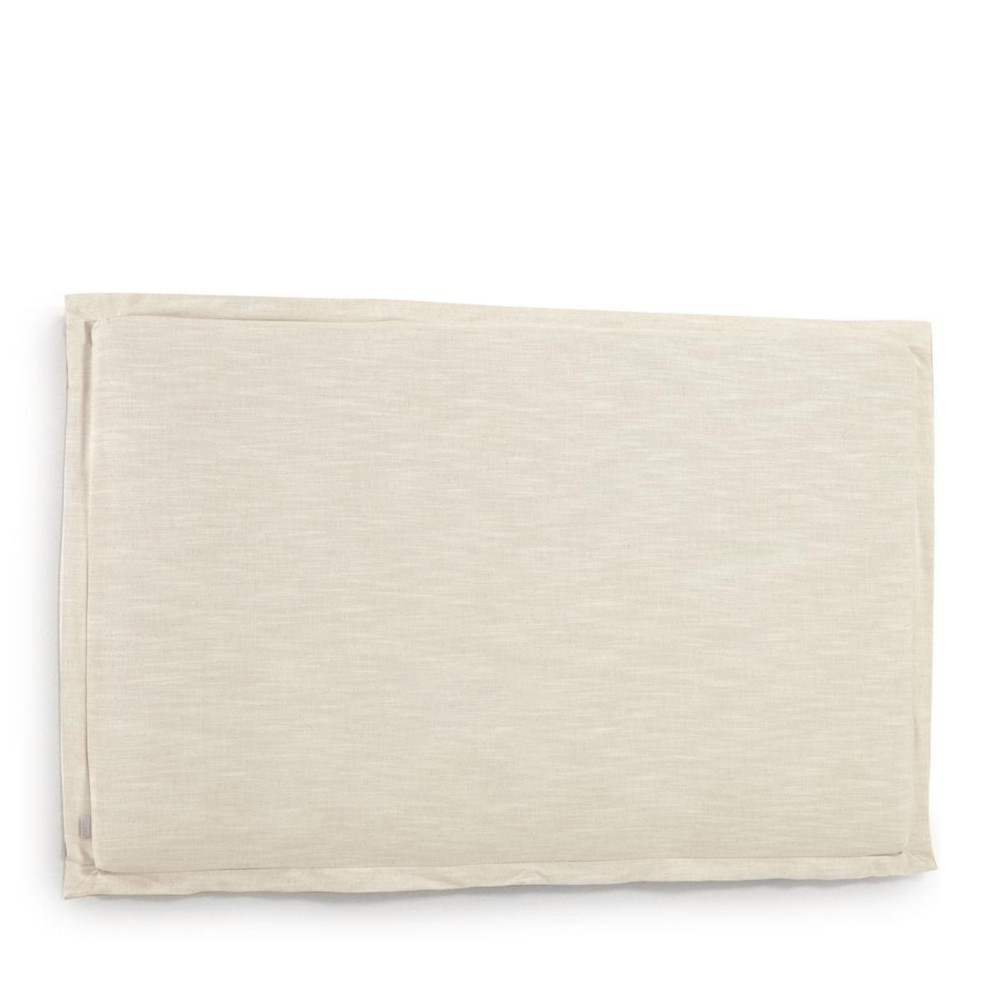 tanit - tête de lit en lin 180x100cm - couleur - blanc