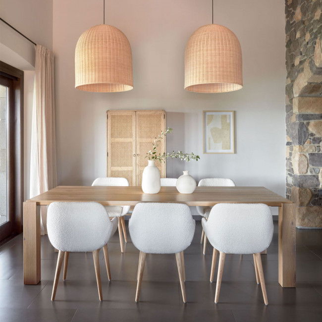 Deyanira - Table à manger en bois 160x90cm