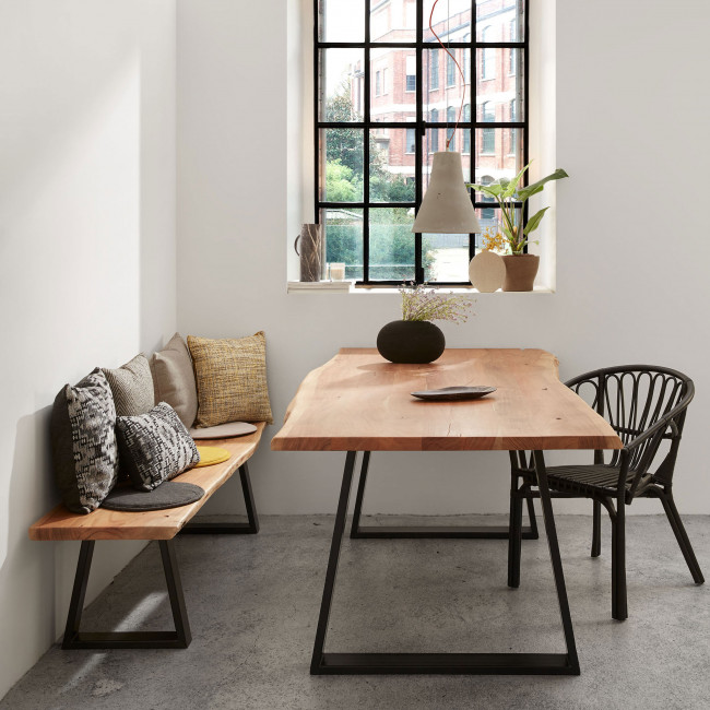 Alaia - Banc en bois d’acacia et métal L160cm