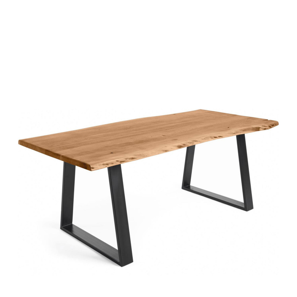 Table à manger en bois d'acacia et métal 160x90cm Kave Home - ALAIA