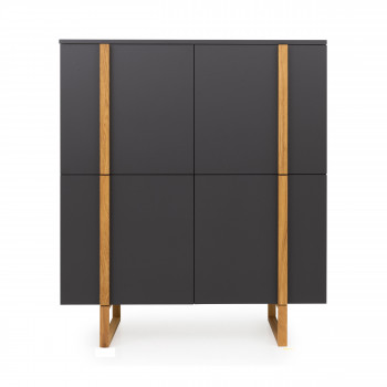 Birka - Buffet haut 8 compartiments de rangement