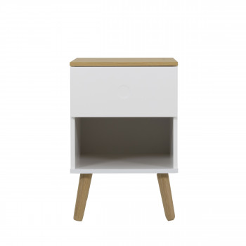 Dot - Table de chevet en bois 1 tiroir